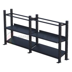 Купить Модульный стеллаж для гантелей, гирь и медболов 2580х430х1200 (2 секции) в Дорогобуже 
