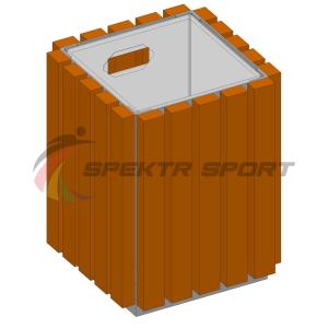 Купить Урна металлическая в деревянной обрешетке SP МФ400 в Дорогобуже 