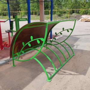 Купить Велопарковка крытая, с веточкой, цв. зеленый в Дорогобуже 