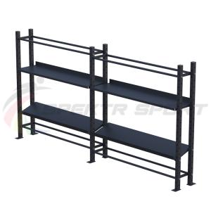 Купить Модульный стеллаж для гантелей, гирь и медболов 3780х430х1950 (2 секции) в Дорогобуже 