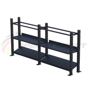 Купить Модульный стеллаж для гантелей, гирь и медболов 3780х430х1200 (2 секции) в Дорогобуже 